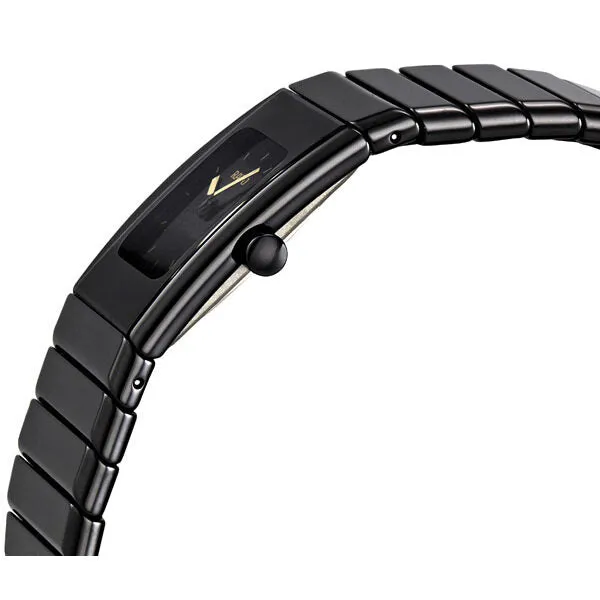 Rado Ceramica Small Black Dial Black Ceramic Ladies Watch R21540252