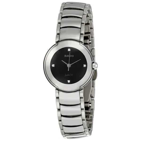 Rado Coupole Diamond Platinum-tone Ceramic Mini Ladies Watch R22594712