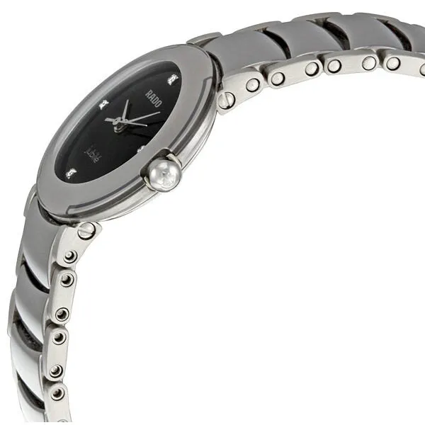 Rado Coupole Diamond Platinum-tone Ceramic Mini Ladies Watch R22594712