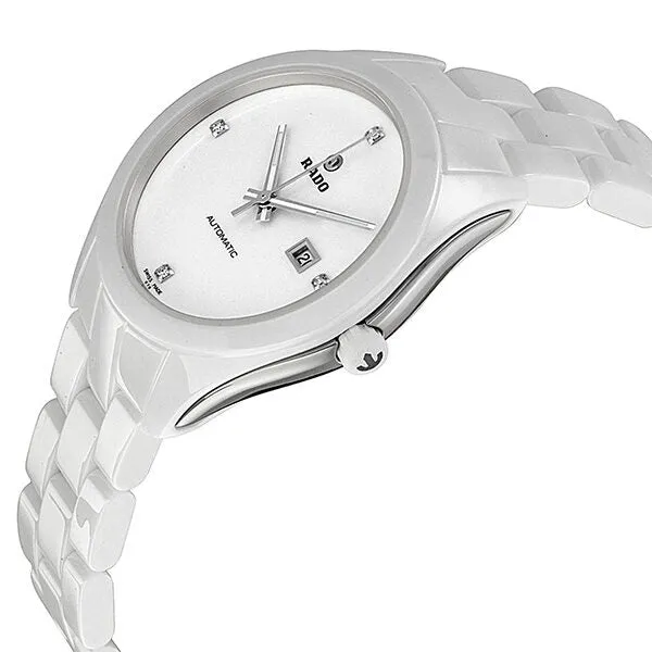 Rado Hyperchrome Automatic White Dial White Ceramic Diamond Ladies Watch R32258702
