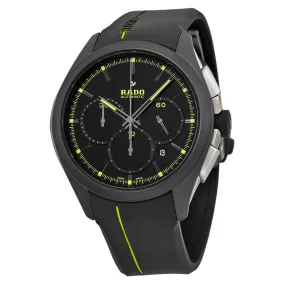 Rado Hyperchrome Chronograph Black Dial Black Rubber Men's Watch R32525179