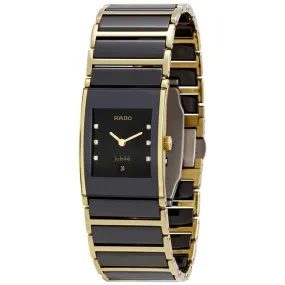 Rado Integral Jubile Black Diamond Dial Two Tone Ceramic Ladies Watch R20788752
