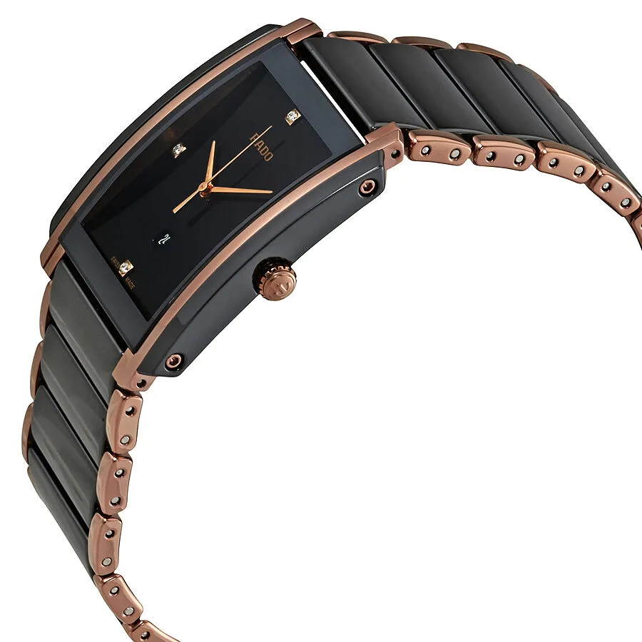 Rado Integral L Black Dial Ceramic Diamond Men's Watch R20207712