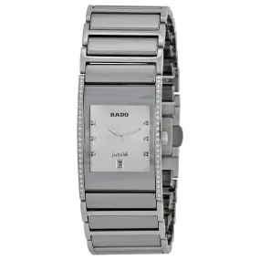 Rado Integral Silver Dial Diamond Platium-tone Ceramic Ladies Watch R20732712