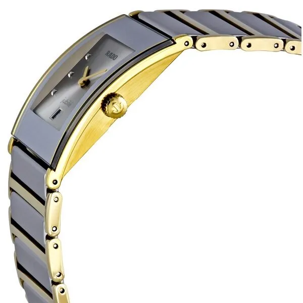 Rado Integral Silver Dial Two Tone Ceramic Unisex Watch R20749702