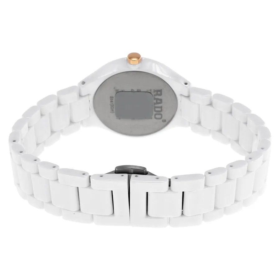 Rado Thinline Jubile White Dial White Ceramic Ladies Watch R27958702