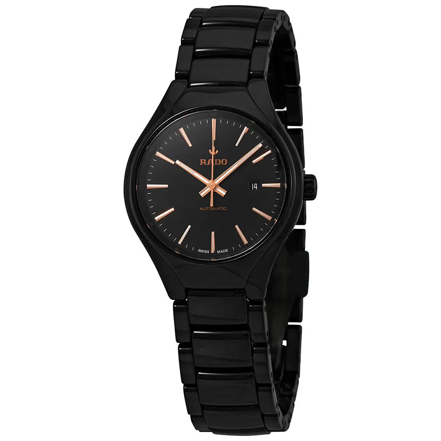 Rado True Black Dial Automatic Ladies Ceramic Watch R27242162