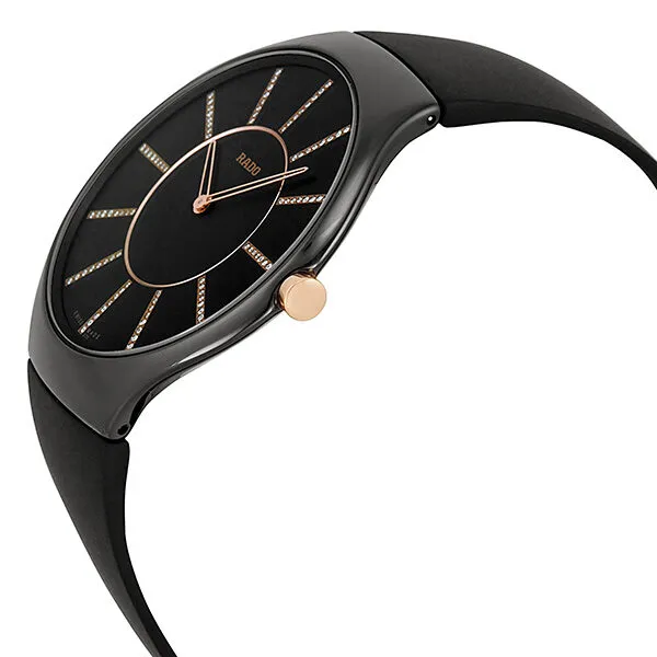 Rado True Thinline Diamond Black Dial Black Ceramic Men's Watch R27741709
