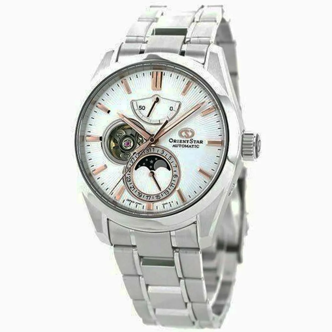 RE-AY0003S00B RE-AY0003S Orient Star Moon Phase Classic Automatic Open Heart Watch