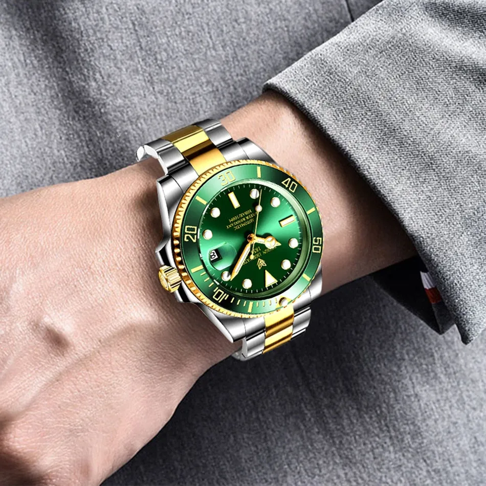 Red Sapphire Waterproof Automatic Mechanical Men Watch