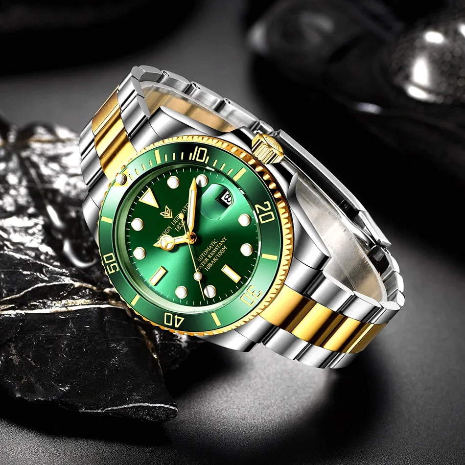Red Sapphire Waterproof Automatic Mechanical Men Watch