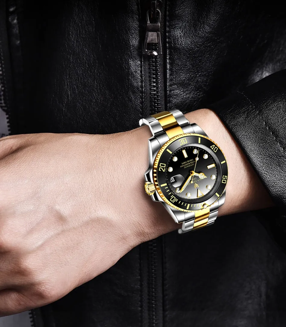 Red Sapphire Waterproof Automatic Mechanical Men Watch
