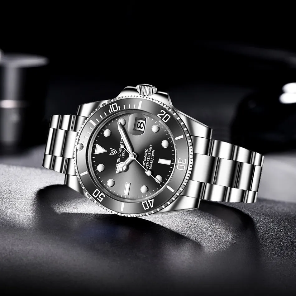 Red Sapphire Waterproof Automatic Mechanical Men Watch