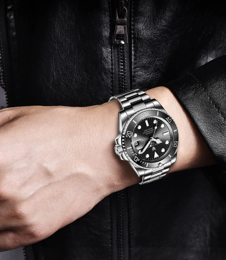 Red Sapphire Waterproof Automatic Mechanical Men Watch