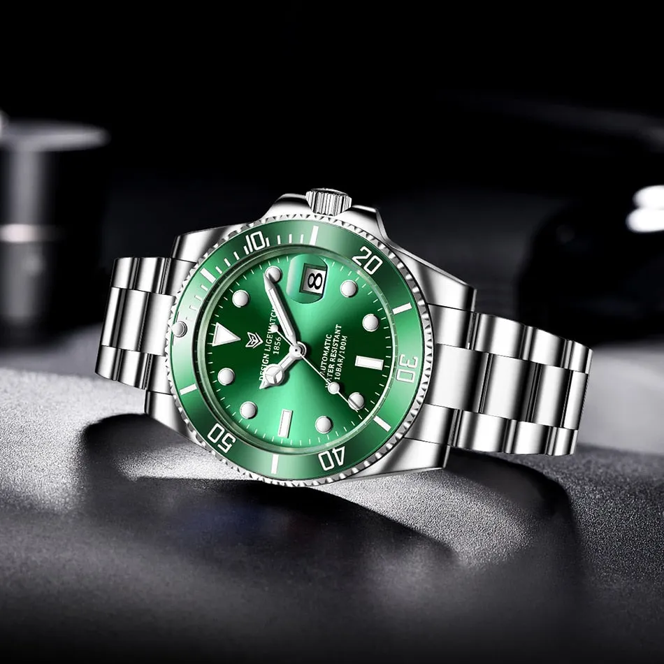 Red Sapphire Waterproof Automatic Mechanical Men Watch