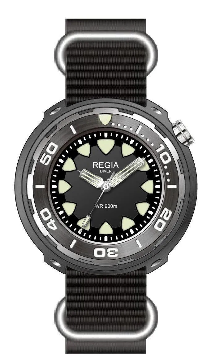 Regia Diver 2018 - Black dial (Silver) (free shipping)