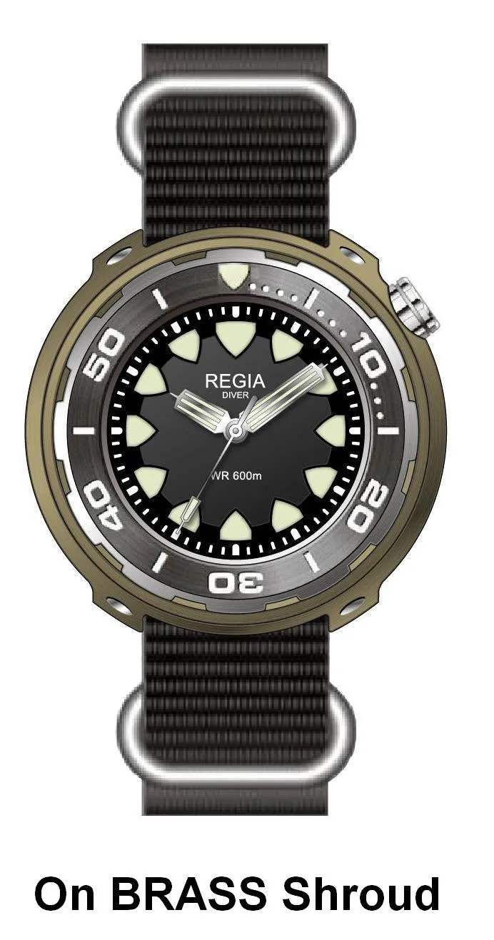 Regia Diver 2018 - Black dial (Silver) (free shipping)