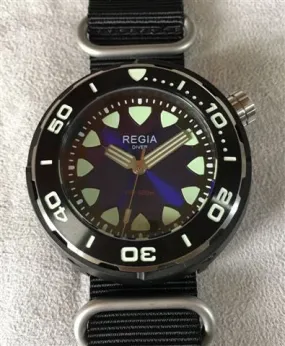 Regia Diver 2018 - NEW Blue sunburst dial (Silver) (free shipping)