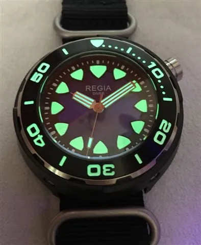 Regia Diver 2018 - NEW Blue sunburst dial (Silver) (free shipping)