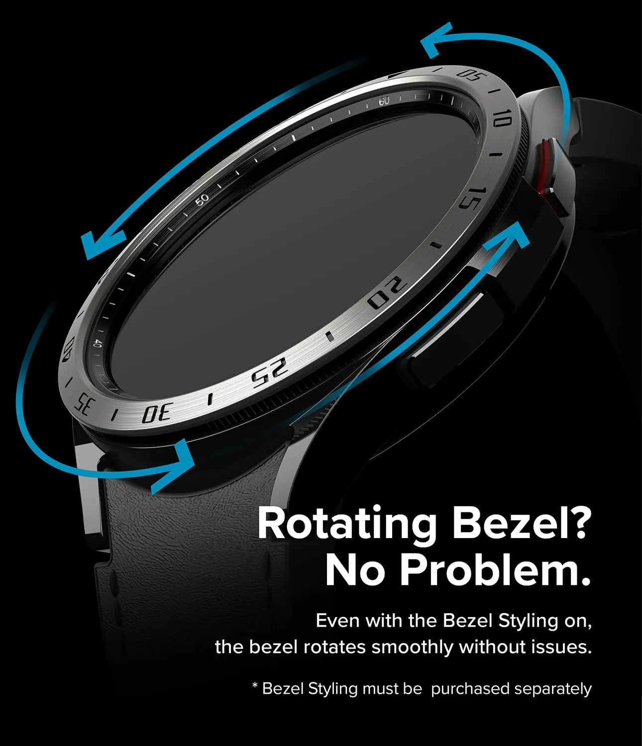 Ringke Inner Bezel Styling Compatible with Samsung Galaxy Watch 6 Classic Case (43mm)  - 43-IN-02 (ST) - Black