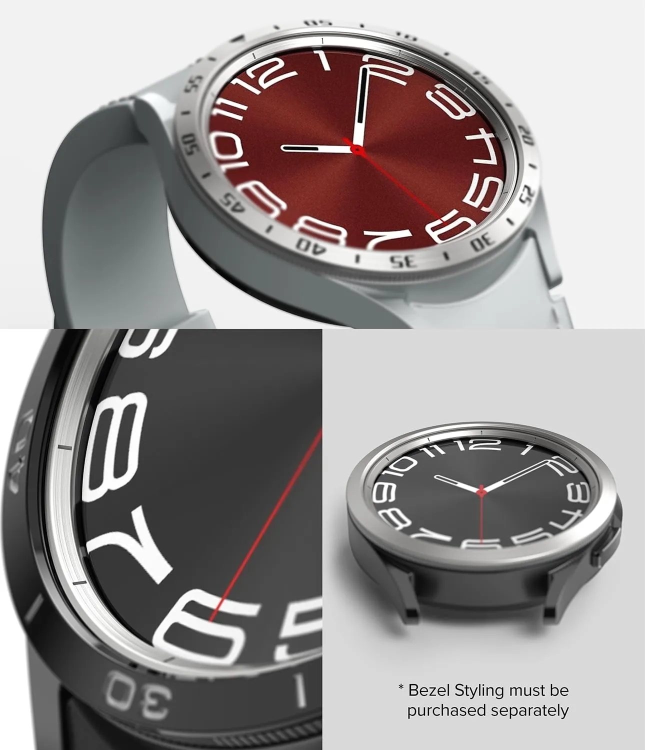 Ringke Inner Bezel Styling Compatible with Samsung Galaxy Watch 6 Classic Case (43mm)  - 43-IN-03 (ST) - Silver