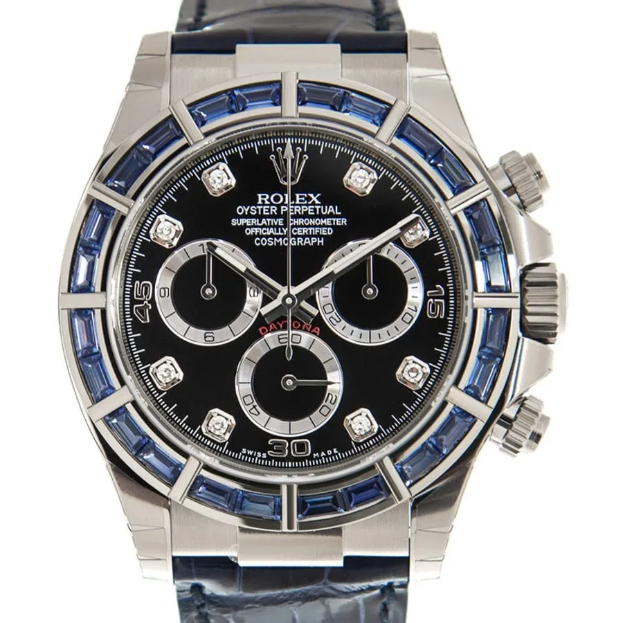 Rolex Cosmograph Daytona Chronograph Automatic Chronometer Diamond Blue Dial Men's Watch 116589DBLSACI