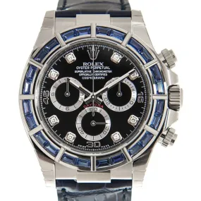 Rolex Cosmograph Daytona Chronograph Automatic Chronometer Diamond Blue Dial Men's Watch 116589DBLSACI