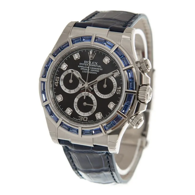 Rolex Cosmograph Daytona Chronograph Automatic Chronometer Diamond Blue Dial Men's Watch 116589DBLSACI