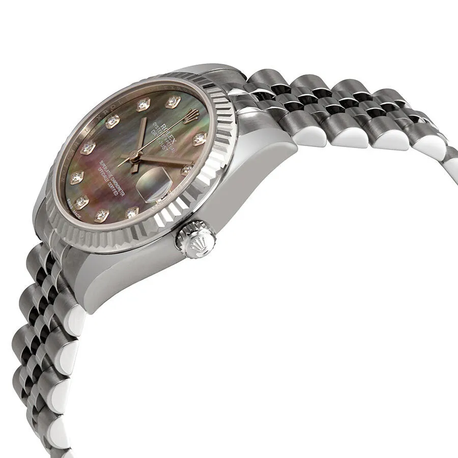 Rolex Datejust 31 Black Mother of Pearl Dial Automatic Ladies Watch 178274BMDJ
