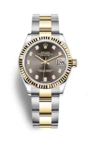 Rolex Datejust 31 Dark Grey Dial Ladies Automatic Steel and 18kt Yellow Gold Oyster Watch 278273GYDO