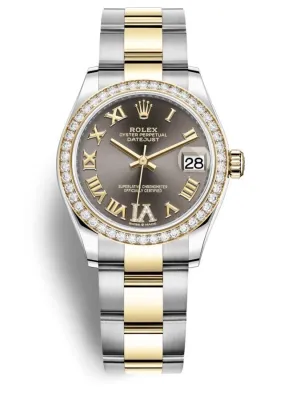 Rolex Datejust 31 Grey Dial Ladies Steel and 18kt Yellow Gold Oyster Watch 278383GYRDO