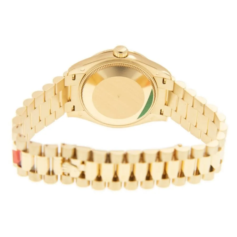 Rolex Datejust 31 Malachite Diamond Dial Ladies 18kt Yellow Gold President Watch 278288MLRDP