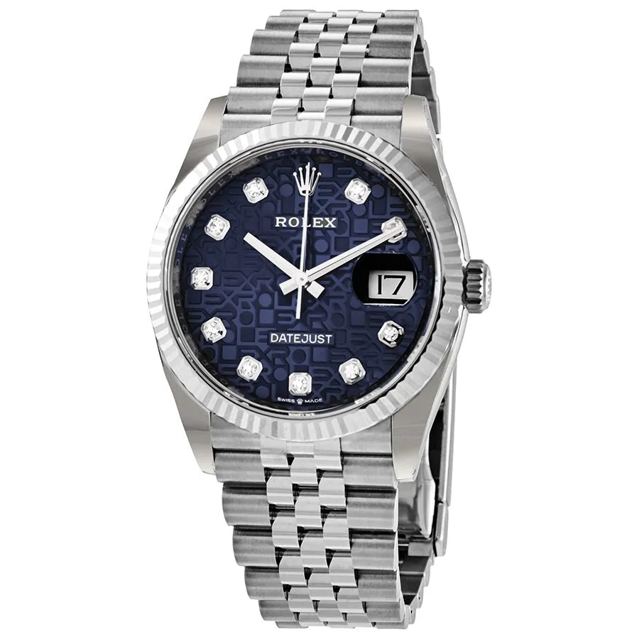 Rolex Datejust 36 Blue Jubilee Diamond Dial Ladies Watch 126234BLJDJ