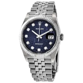 Rolex Datejust 36 Blue Jubilee Diamond Dial Ladies Watch 126234BLJDJ