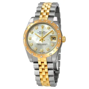 Rolex Datejust Lady 31 Mother of Pearl Dial Stainless Steel and 18K Yellow Gold Jubilee Bracelet Automatic Watch 178343MDJ