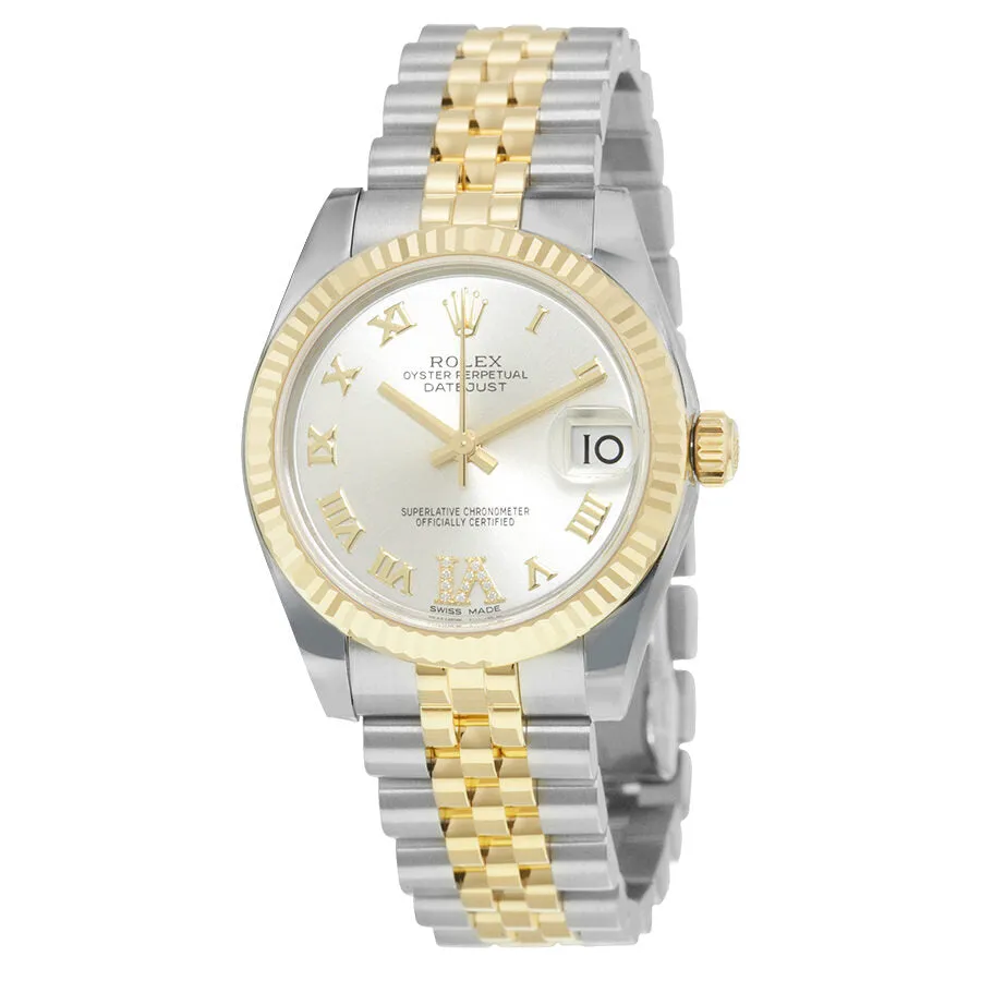 Rolex Datejust Lady 31 Silver Dial Steel and 18K Yellow Gold Automatic Watch 178273SRDJ