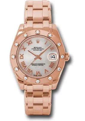 Rolex Datejust Pearlmaster 34mm Watch 81315 mr