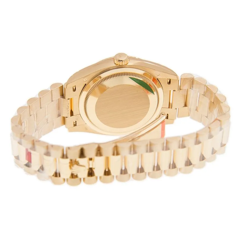 Rolex Day-Date 36 Rainbow Baguette Dial 18kt Yellow Gold President Watch 128238DSP