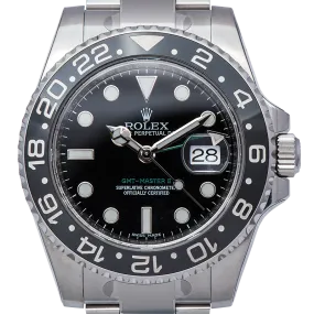 Rolex GMT-Master II Stainless Steel Watch Black Dial 116710LN Watch