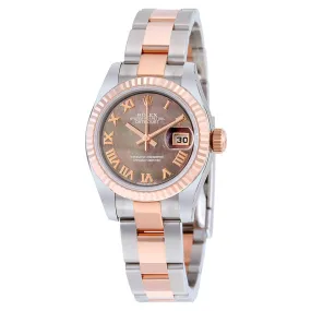 Rolex Lady Datejust 26 Black Mother of Pearl Dial Stainless Steel and 18K Everose Gold Oyster Bracelet Automatic Watch 179171BMRO