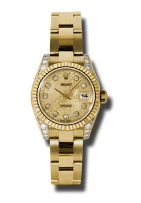 Rolex Lady Datejust 26 Champagne Dial 18K Yellow Gold Oyster Bracelet Automatic Watch 179238CJDO
