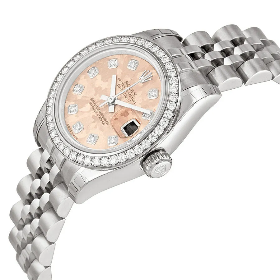 Rolex Lady Datejust 26 Pink Gold Crystal Dial Stainless Steel Jubilee Automatic Watch 179384PGCDJ