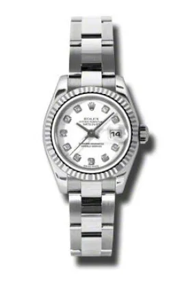 Rolex Lady Datejust 26 White Dial Stainless Steel Oyster Bracelet Automatic Watch 179174WDO