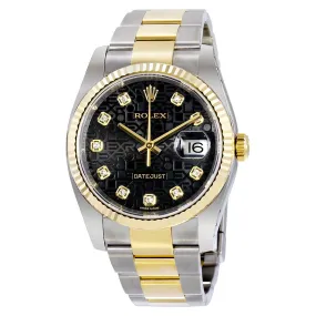 Rolex Oyster Perpetual Datejust 36 Black Dial Stainless Steel and 18K Yellow Gold Bracelet Automatic Men's Watch 116233BKJDO