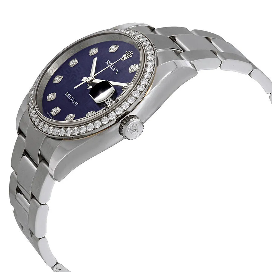 Rolex Oyster Perpetual Datejust 36 Blue Dial Stainless Steel Bracelet Automatic Ladies Watch 116244BLJDO