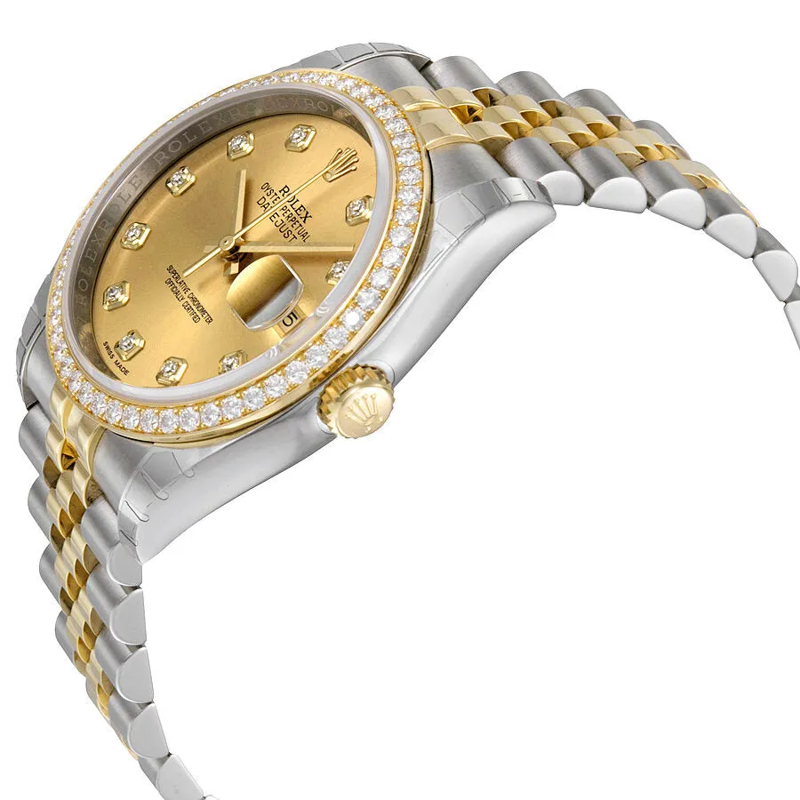 Rolex Oyster Perpetual Datejust 36 Champagne Dial Stainless Steel & 18K Yellow Gold Jubilee Bracelet Automatic Watch 116243CDJ