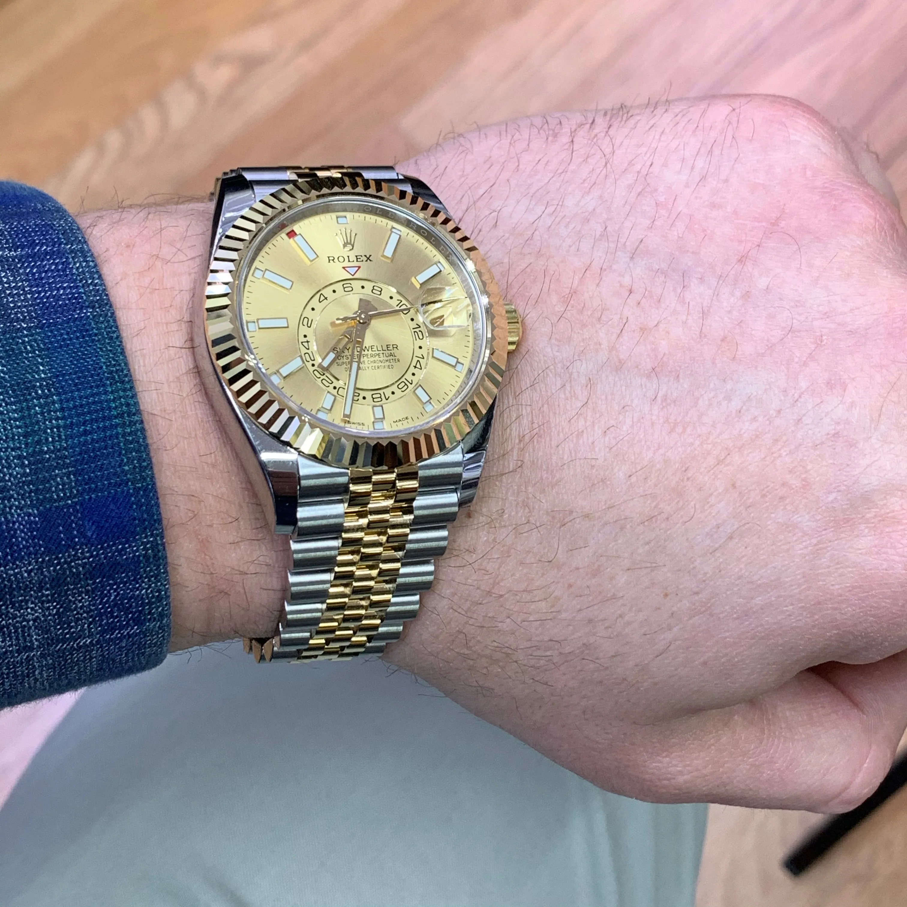 Rolex Sky-dweller Watch with Two-tone Jubilee Bracelet (year 2023, papers)