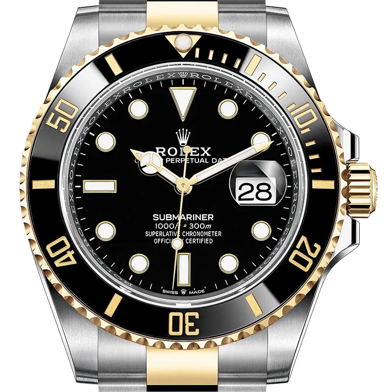Rolex Submariner Date 18ct Yellow Gold Stainless Steel Black Dial 126613LN