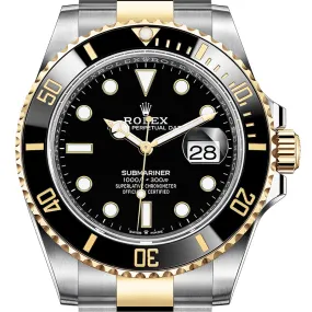 Rolex Submariner Date 18ct Yellow Gold Stainless Steel Black Dial 126613LN