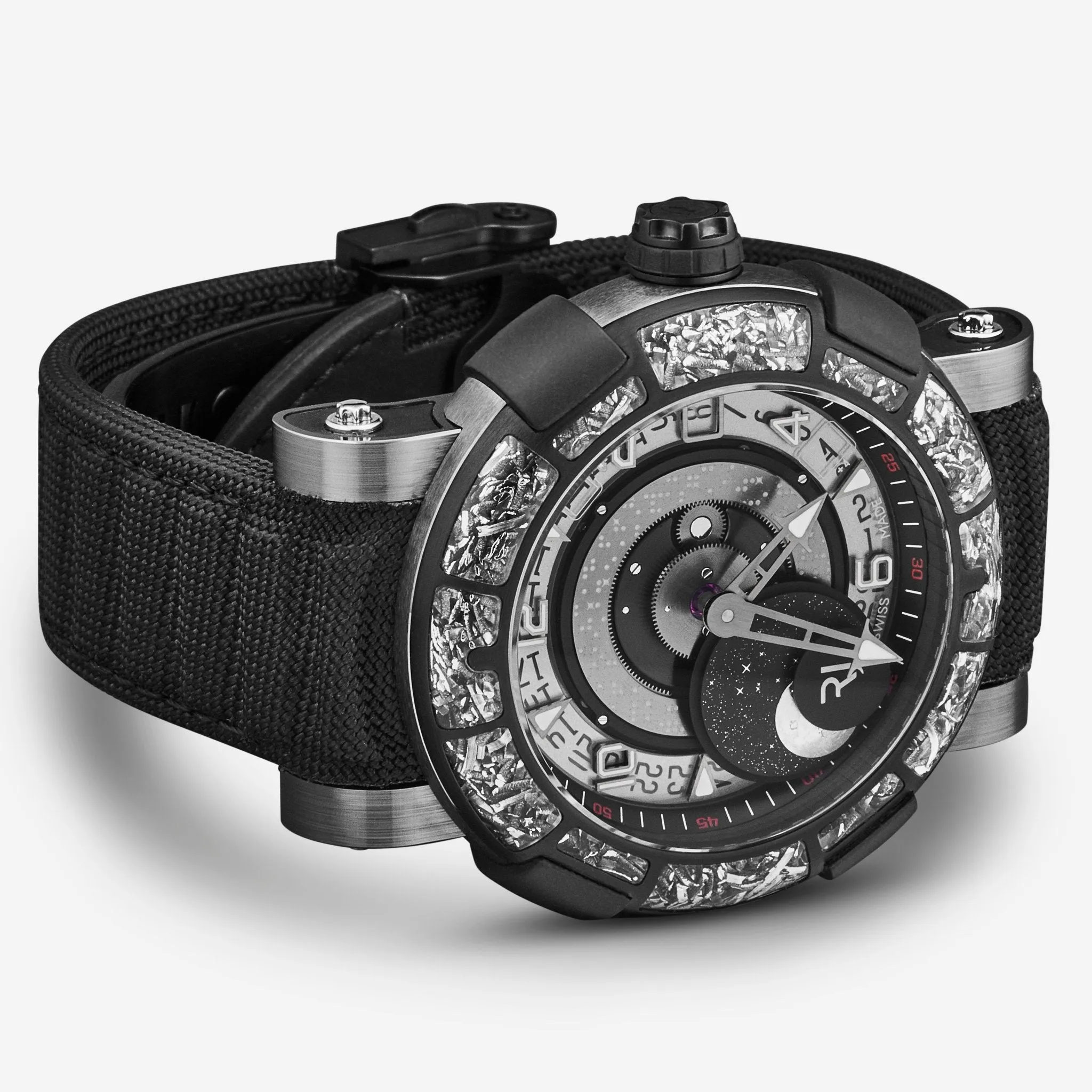 Romain Jerome Arraw 6919 Ceramic Moon Phase Automatic Men's Watch 1S45L.CZCR.8023.PR.ASN19